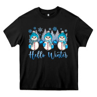 Black snowman hello winter Heavy Core Tee - JahusDesignShop