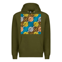 Army Green american football medal with leopard Premium Hoodie - BundleAndBundleShop