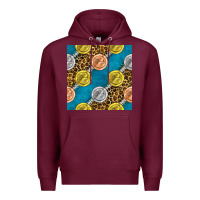 Burgundy american football medal with leopard Premium Hoodie - BundleAndBundleShop
