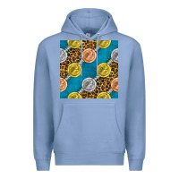 Colony Blue american football medal with leopard Premium Hoodie - BundleAndBundleShop
