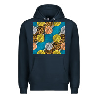 Navy american football medal with leopard Premium Hoodie - BundleAndBundleShop