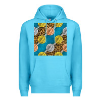 Ocean Blue american football medal with leopard Premium Hoodie - BundleAndBundleShop