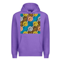 Purple american football medal with leopard Premium Hoodie - BundleAndBundleShop