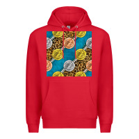 Red american football medal with leopard Premium Hoodie - BundleAndBundleShop