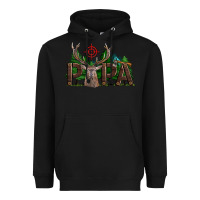 Black Western Papa Deer Hunting Heavyweight Hoodie - LillyAllenDesigns