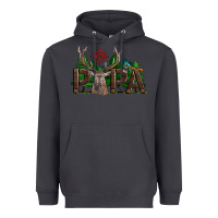 Smoke Western Papa Deer Hunting Heavyweight Hoodie - LillyAllenDesigns