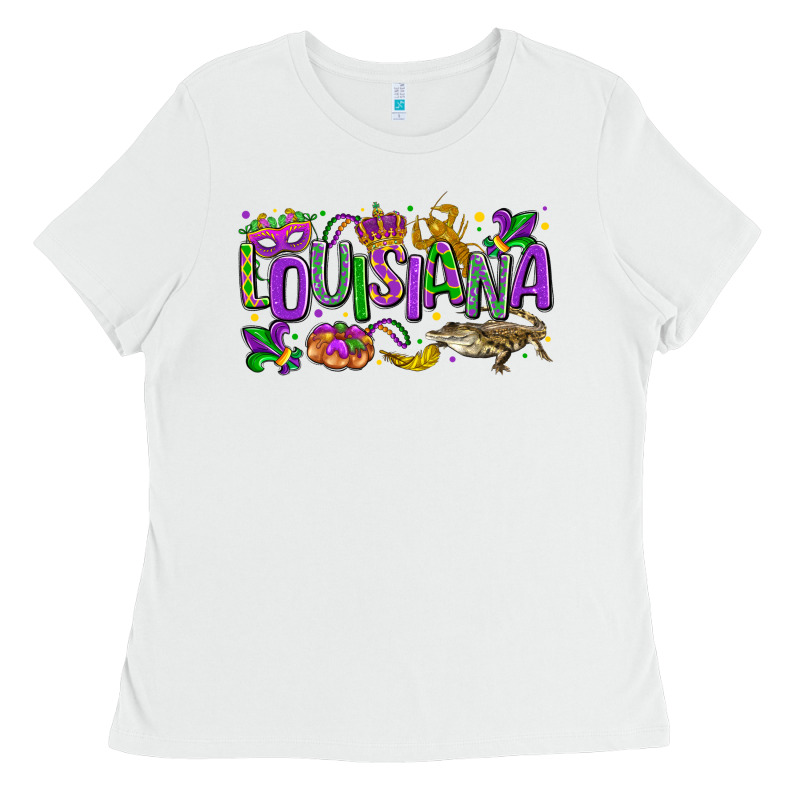 Louisiana Mardi Gras Ladies Tee by LillyAllenDesigns | Teevron
