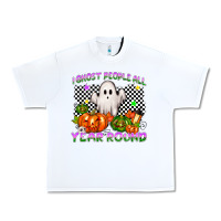 White I ghost people all year round Urban Heavy Tee - NancyCooperArtShop
