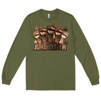 Army Green melanin juneteenth Long Sleeve Tee - CowGirlArtShop