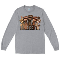 Heather Grey melanin juneteenth Long Sleeve Tee - CowGirlArtShop