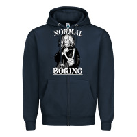 Navy Limited Edition Grandma Addams (Frump)- Normal Is Boring Zipper Hoodie - tuanDangUi