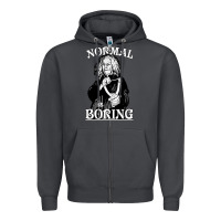Smoke Limited Edition Grandma Addams (Frump)- Normal Is Boring Zipper Hoodie - tuanDangUi