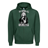 Sports Green Limited Edition Grandma Addams (Frump)- Normal Is Boring Zipper Hoodie - tuanDangUi