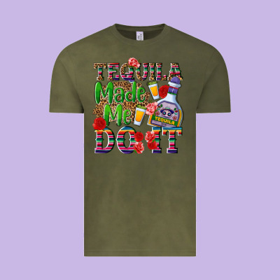 Tequila Made Me Do It Vintage Tee Designed By Nancycooperartshop