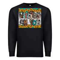 Black Western Wasted On You Premium Sweatshirt - LillyAllenDesigns