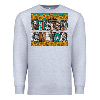 Heather Grey Western Wasted On You Premium Sweatshirt - LillyAllenDesigns