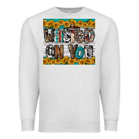 Oatmeal Heather Western Wasted On You Premium Sweatshirt - LillyAllenDesigns