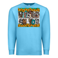 Ocean Blue Western Wasted On You Premium Sweatshirt - LillyAllenDesigns