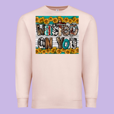 Western Wasted On You Premium Sweatshirt Designed By Lillyallendesigns