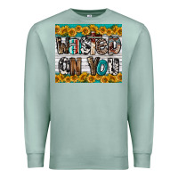Seafoam Western Wasted On You Premium Sweatshirt - LillyAllenDesigns