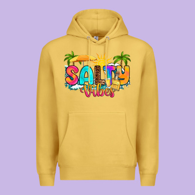 Salty Vibes Premium Hoodie Designed By Ranaportraitstore