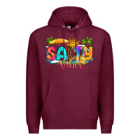 Burgundy salty vibes Premium Hoodie - RanaPortraitStore