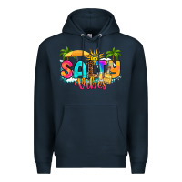 Navy salty vibes Premium Hoodie - RanaPortraitStore
