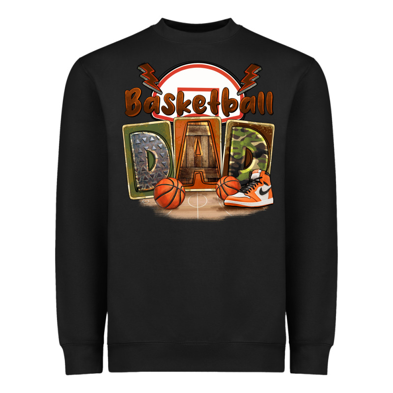 Basketball Dad Heavyweight Sweatshirt by FaDigitalArtStudio | Teevron