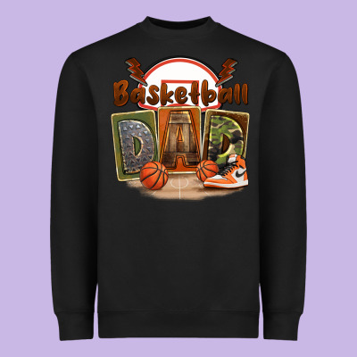Basketball Dad Heavyweight Sweatshirt Designed By Fadigitalartstudio