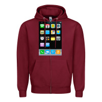 Burgundy cell phone smartphone mobile app halloween costume Zipper Hoodie - tuanDangUi