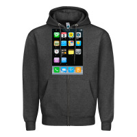 Charcoal Heather cell phone smartphone mobile app halloween costume Zipper Hoodie - tuanDangUi
