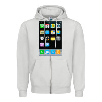 Dove Grey cell phone smartphone mobile app halloween costume Zipper Hoodie - tuanDangUi