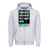 Heather Grey cell phone smartphone mobile app halloween costume Zipper Hoodie - tuanDangUi