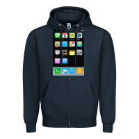 Navy cell phone smartphone mobile app halloween costume Zipper Hoodie - tuanDangUi