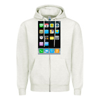Oatmeal Heather cell phone smartphone mobile app halloween costume Zipper Hoodie - tuanDangUi