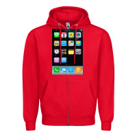 Red cell phone smartphone mobile app halloween costume Zipper Hoodie - tuanDangUi