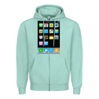 Seafoam cell phone smartphone mobile app halloween costume Zipper Hoodie - tuanDangUi