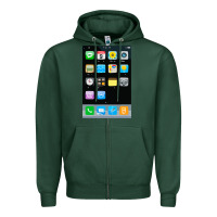 Sports Green cell phone smartphone mobile app halloween costume Zipper Hoodie - tuanDangUi