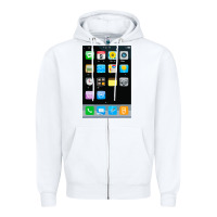 White cell phone smartphone mobile app halloween costume Zipper Hoodie - tuanDangUi