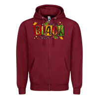 Burgundy black Zipper Hoodie - LillyAllenDesigns