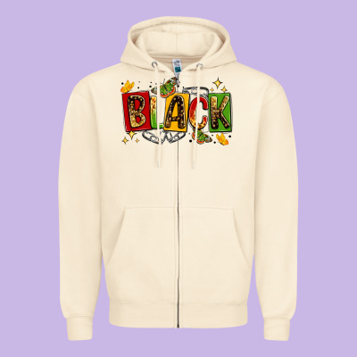 Black Zipper Hoodie Designed By Lillyallendesigns