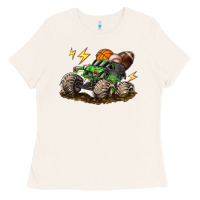 Bone monster truck sports Ladies Tee - LillyAllenDesigns