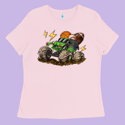 Monster Truck Sports Ladies Tee Designed By Lillyallendesigns