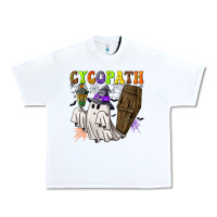 White Cycopath Urban Heavy Tee - NancyCooperArtShop