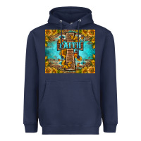 Navy Western Faith Cross Butterfly Heavyweight Hoodie - LillyAllenDesigns