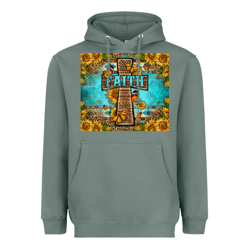 Western Faith Cross Butterfly Heavyweight Hoodie by LillyAllenDesigns | Teevron