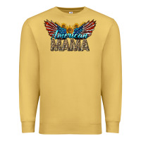 Antique Gold Western American Mama With Sunflowers Premium Sweatshirt - LillyAllenDesigns