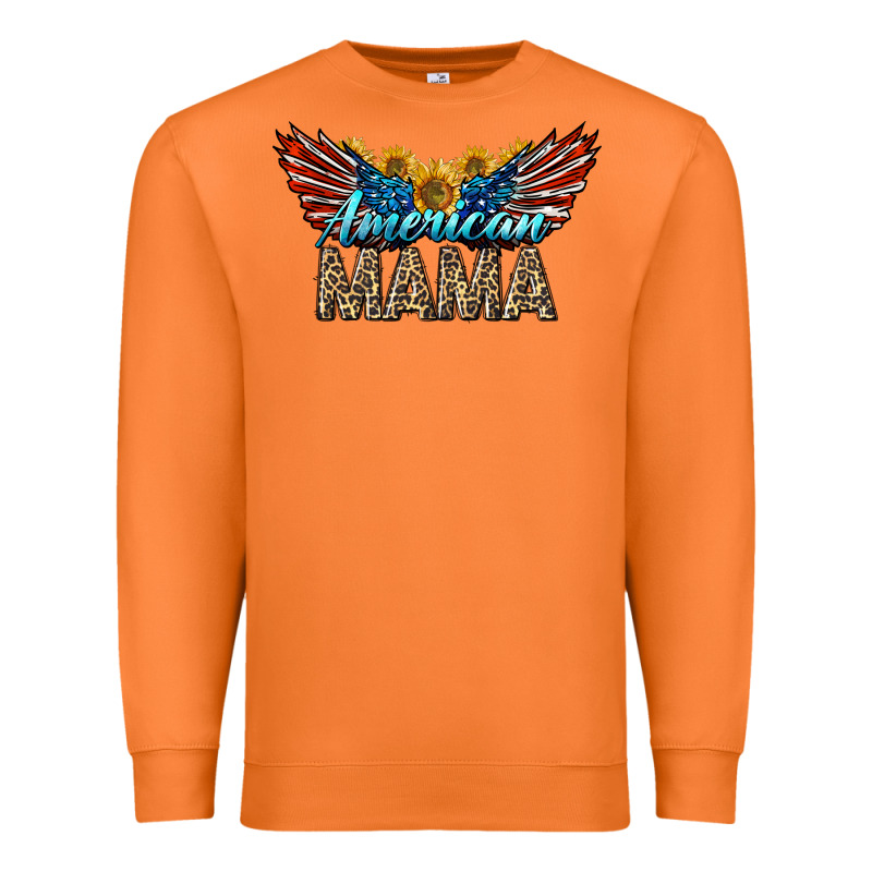 Western American Mama With Sunflowers Premium Sweatshirt by LillyAllenDesigns | Teevron