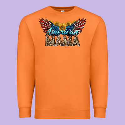 Western American Mama With Sunflowers Premium Sweatshirt Designed By Lillyallendesigns