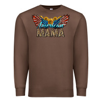 Chestnut Western American Mama With Sunflowers Premium Sweatshirt - LillyAllenDesigns